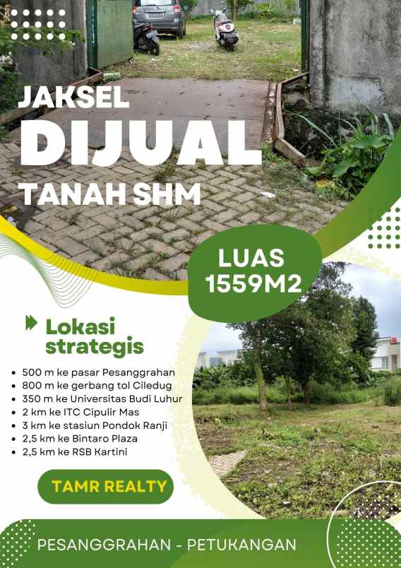 dijual tanah petukangan