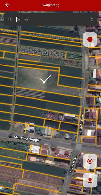 dijual tanah sawah produksi