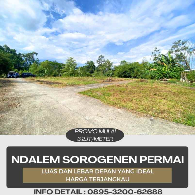 dijual tanah sorogenen ii purwomartani
