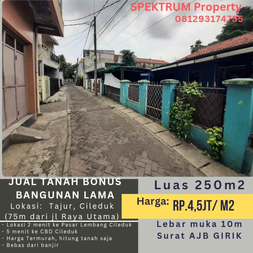 dijual tanah tajur ciledug