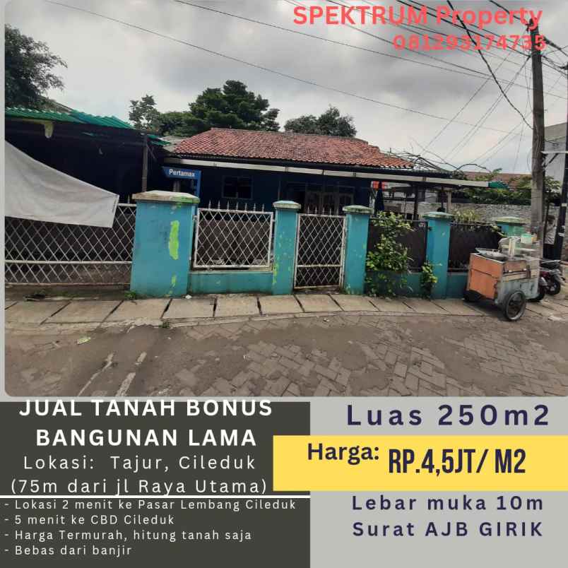 dijual tanah tajur ciledug