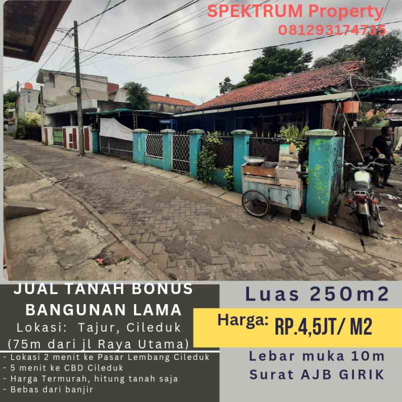 dijual tanah tajur ciledug