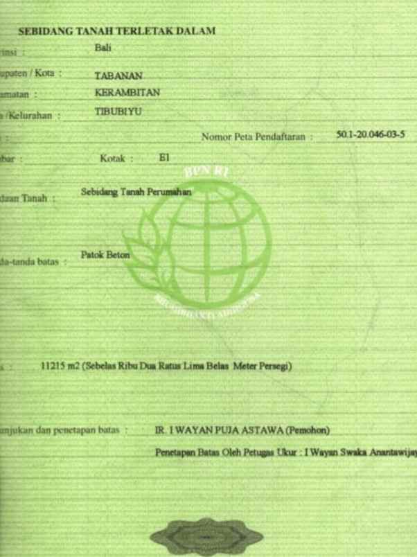 dijual tanah tibubiu