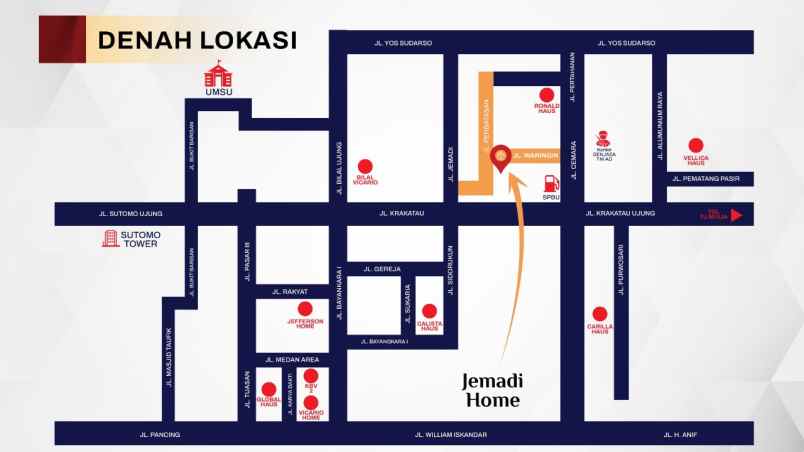 dijual villa jemadi home jalan waringin