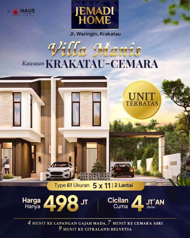 dijual villa jemadi home jalan waringin