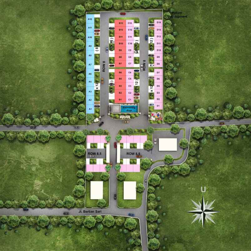 dijual villa komplek athena garden