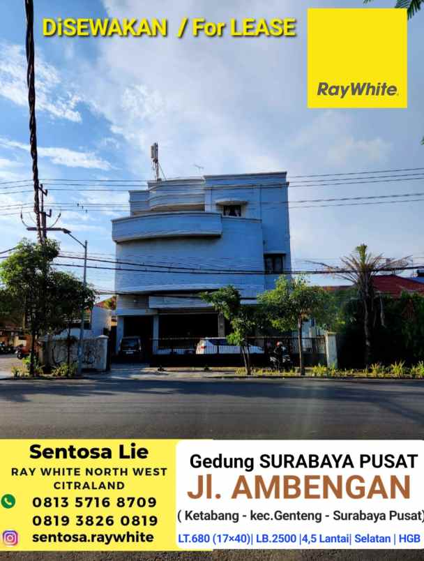 disewakan ruko gudang kantor jalan ambengan