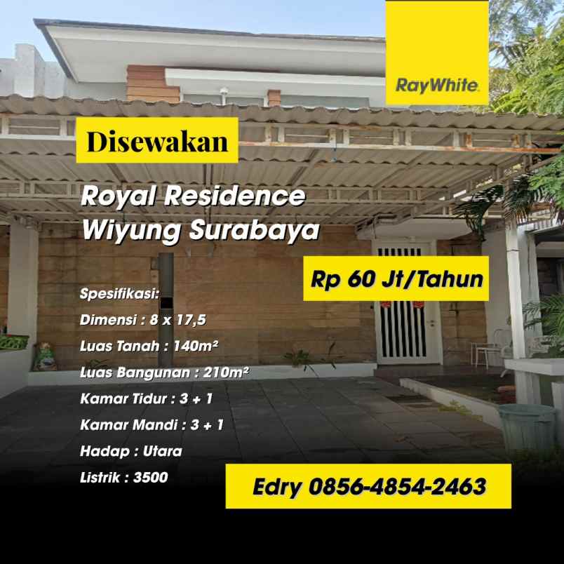 disewakan rumah royal residence wiyung