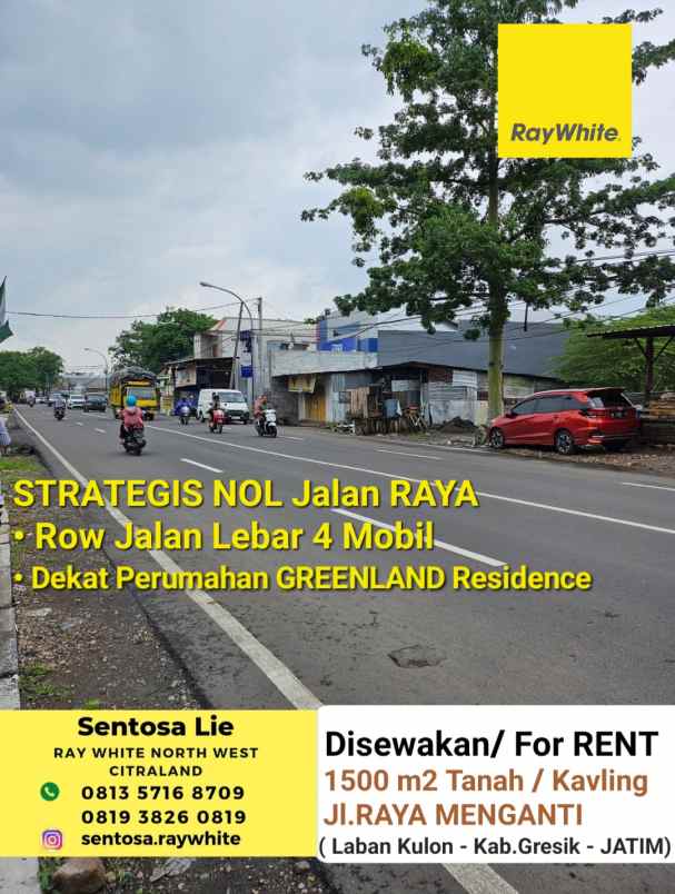 disewakan tanah raya menganti