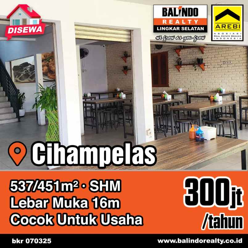 jual sewa cihampelas raya samping hotel grandia