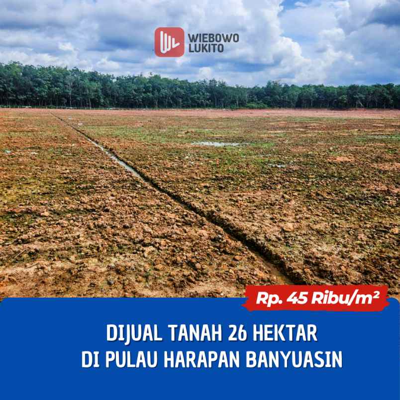 jual tanah 26 hektar di pulau harapan banyuasin sumsel