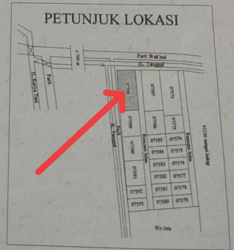jual tanah daerah kakap luas 590 m2 jual 95 jt nego