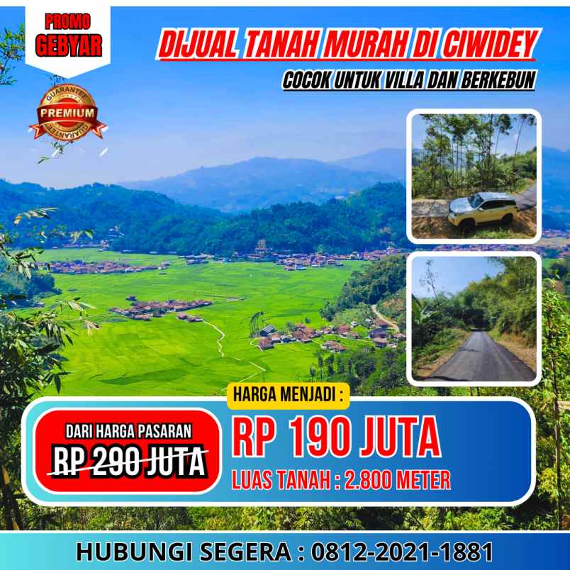 jual tanah murah di ciwidey