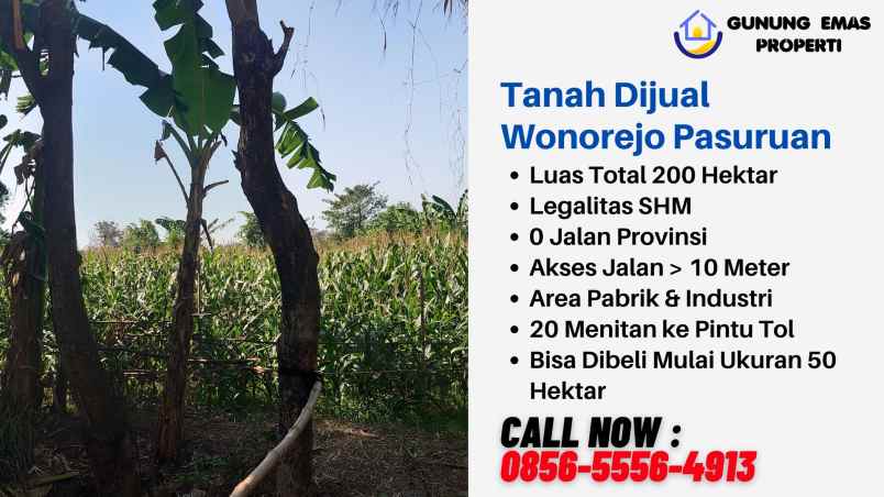 jual tanah pasuruan 0 jalan raya area industri