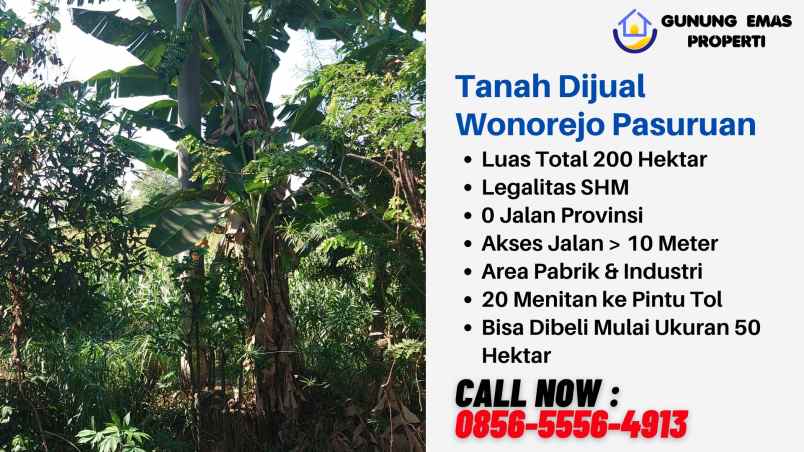 jual tanah pasuruan 0 jalan raya area industri