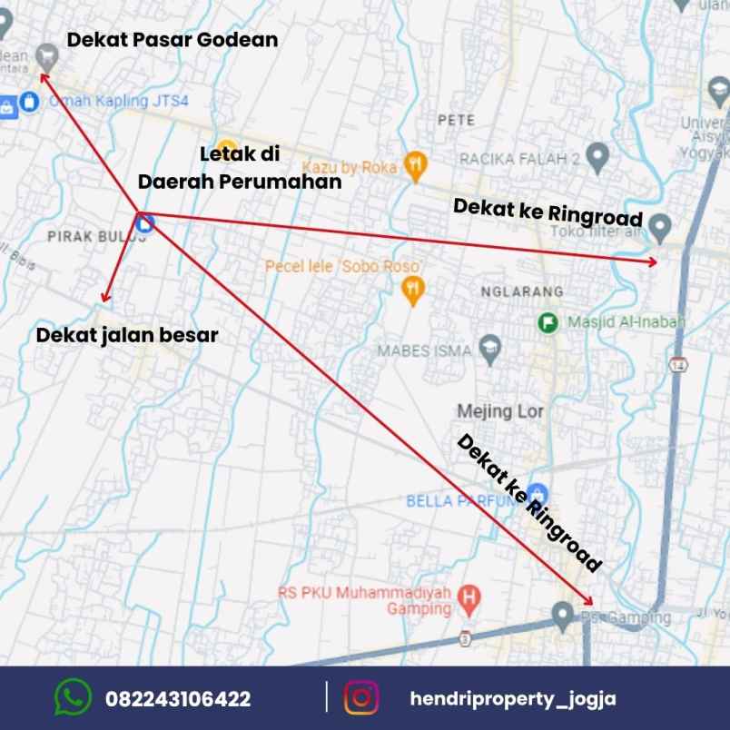 kavling godean daerah perumahan dekat pasar godean