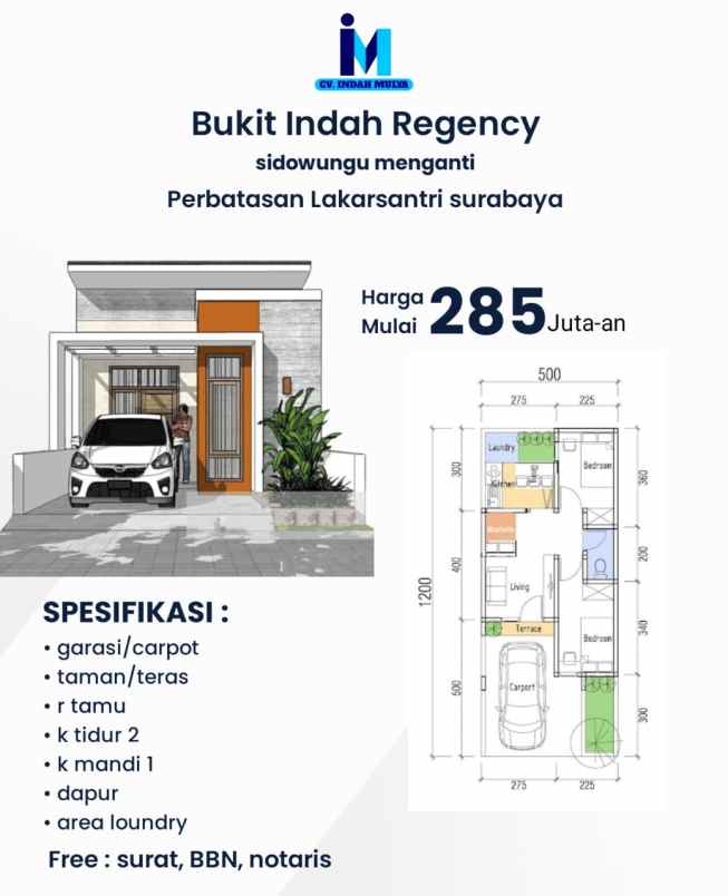 promo rumah inhouse bukit indah regency