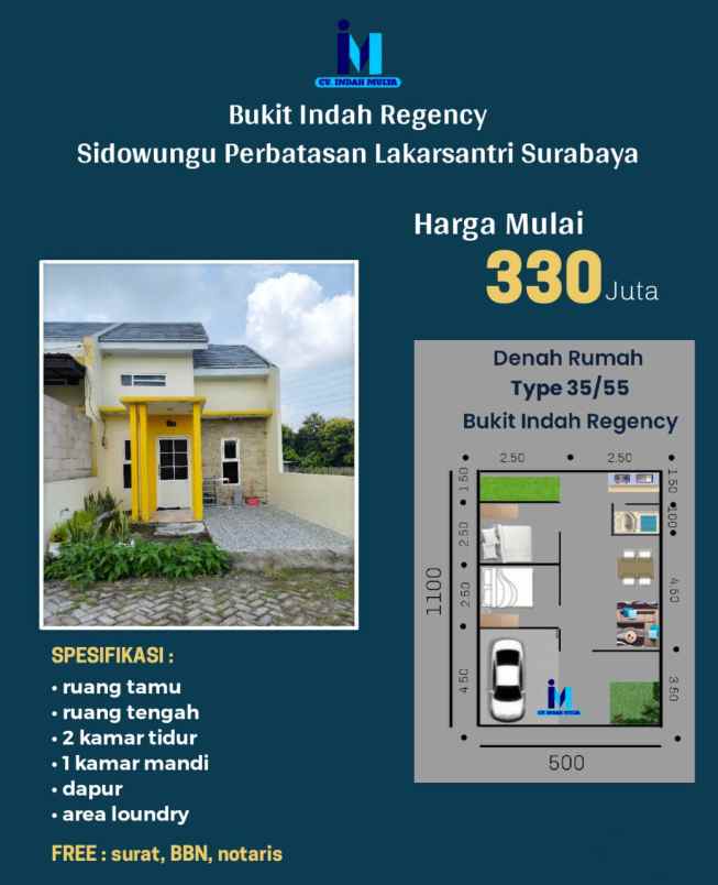 promo rumah inhouse bukit indah regency