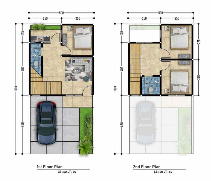 rumah 2 lantai harga 1 lantai sawangan depok