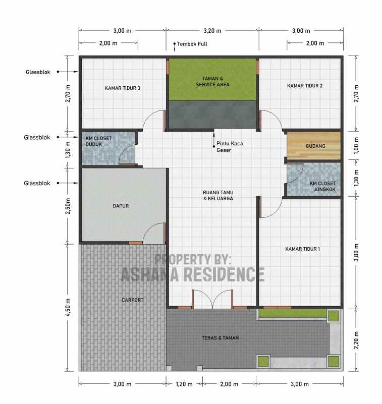 rumah bagus murah nyaman lt 102 m 3 kamar shm sawangan