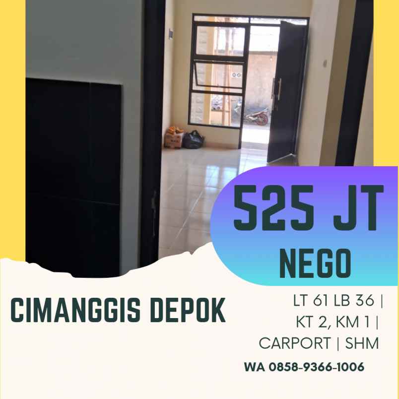 rumah baru siap huni di cimanggis depok