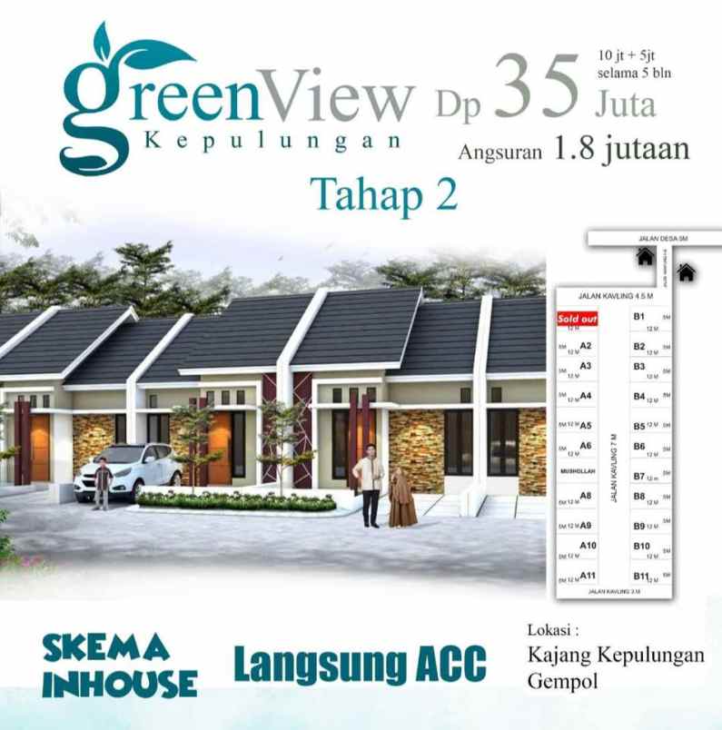 rumah baru siap huni green view kepulungan