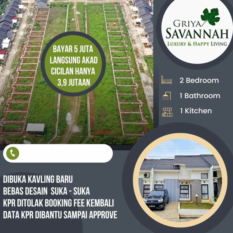 rumah cluster pemda cibinong griya savannah