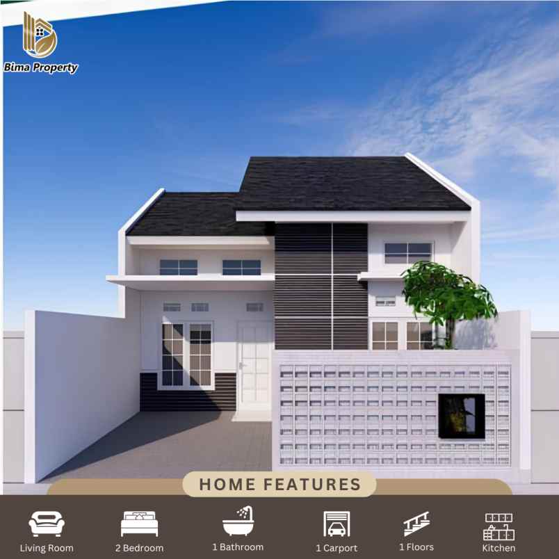 rumah desain modern dengan ruang terbuka