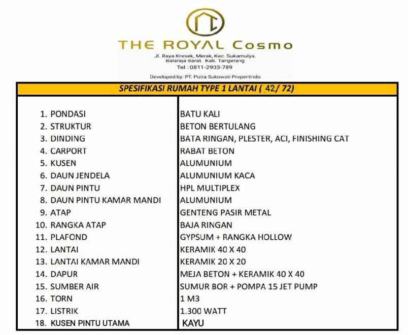 rumah jl raya kresek merak kec