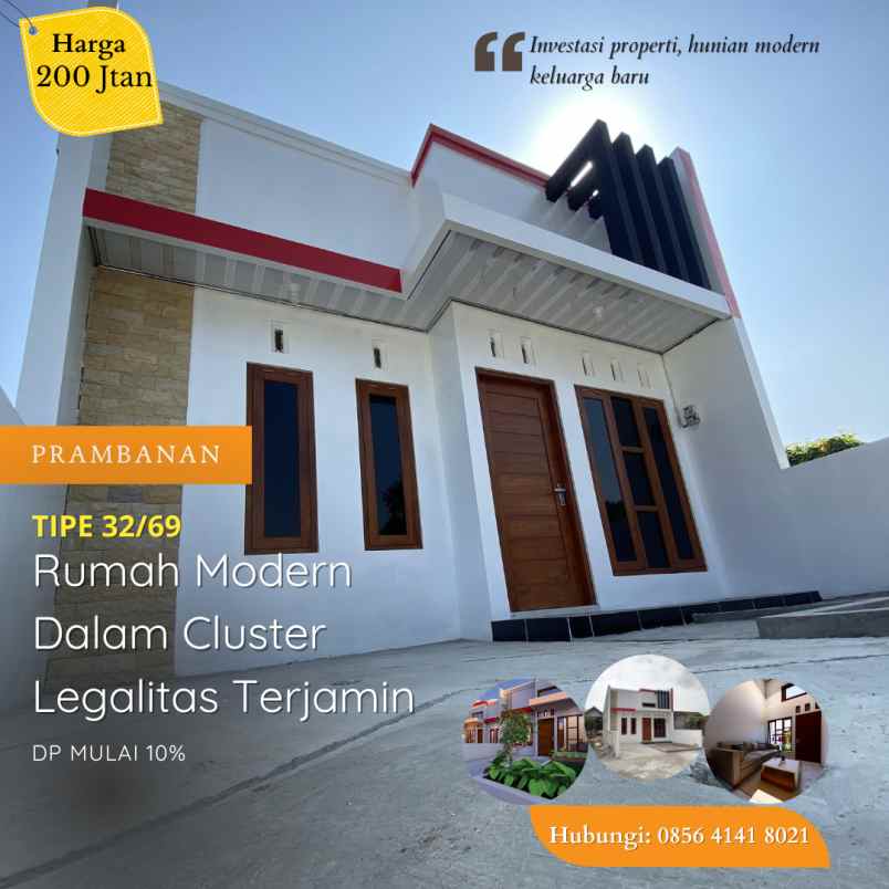 rumah keren dalam cluster di prambanan