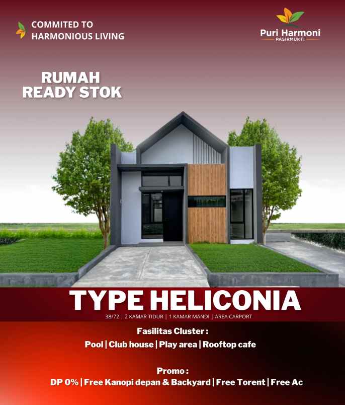 rumah komersil type helliconia