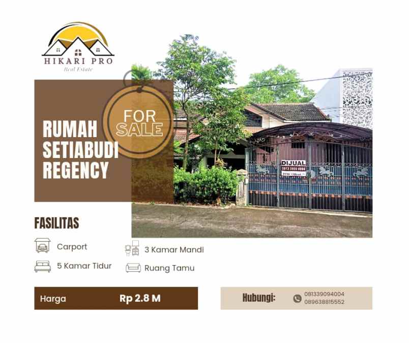 rumah luas area setiabudi regency dekat pondok hijau