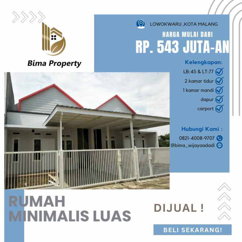 rumah luas minimalis kota malang