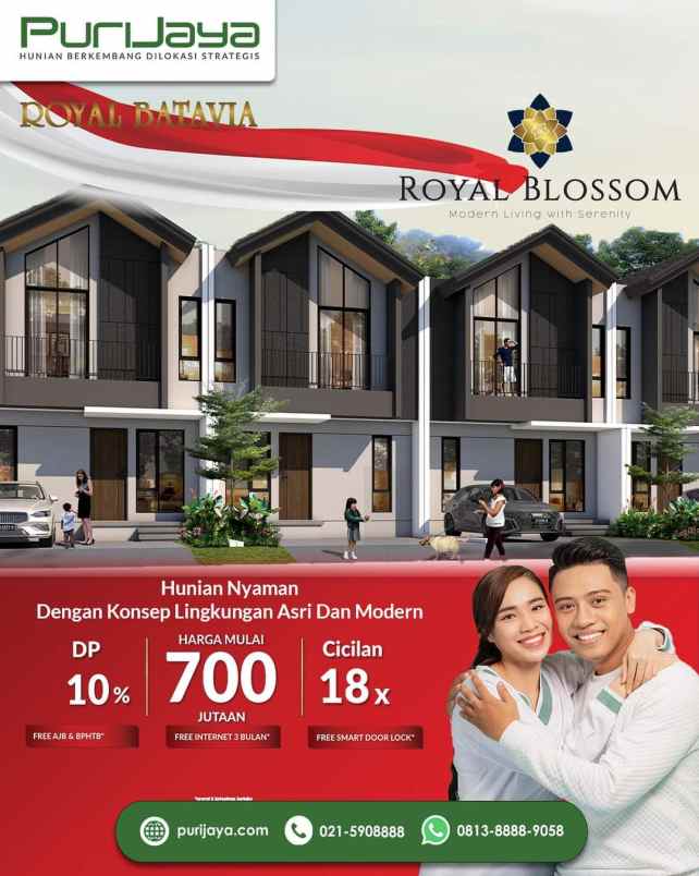 rumah mewah murah royal batavia cluster blossom