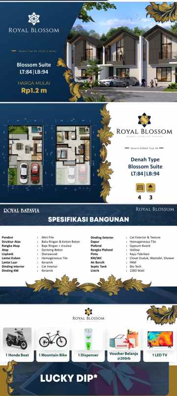 rumah mewah murah royal batavia cluster blossom