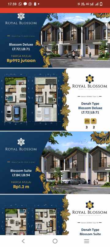 rumah mewah murah royal batavia cluster blossom