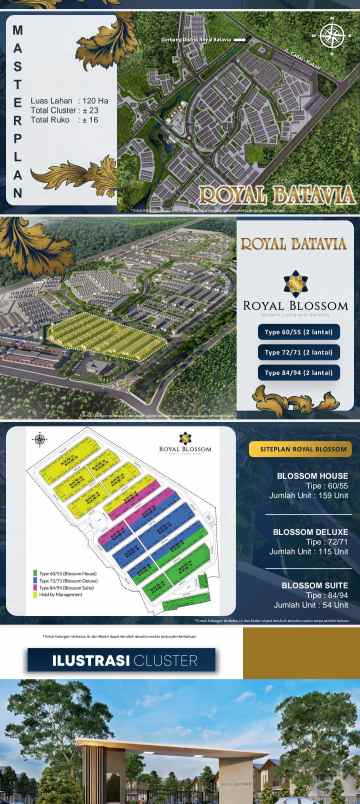 rumah mewah murah royal batavia cluster blossom