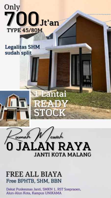 rumah minimalis murah super strategis di sukun malang