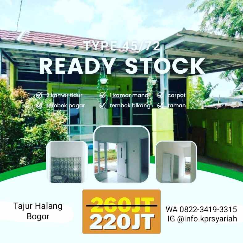 rumah readystok dekat stasiun bojonggede bogor