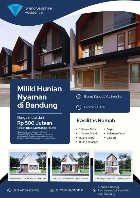 rumah scandinavian di bandung tipe 42 60