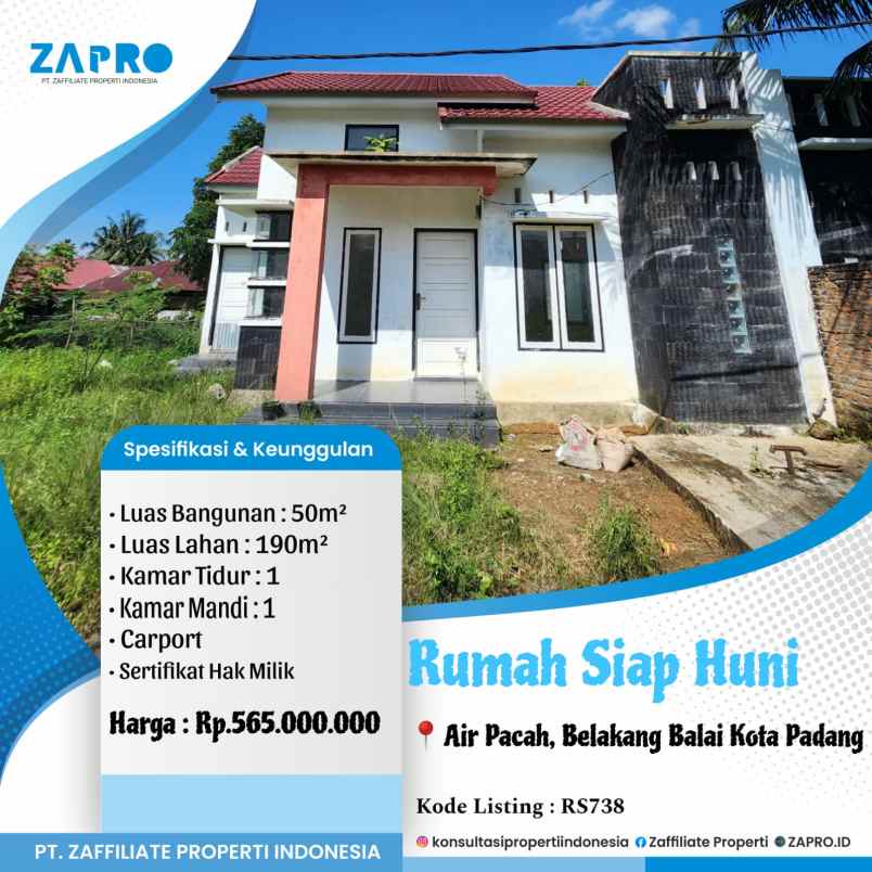 rumah siap huni di aie pacah padang