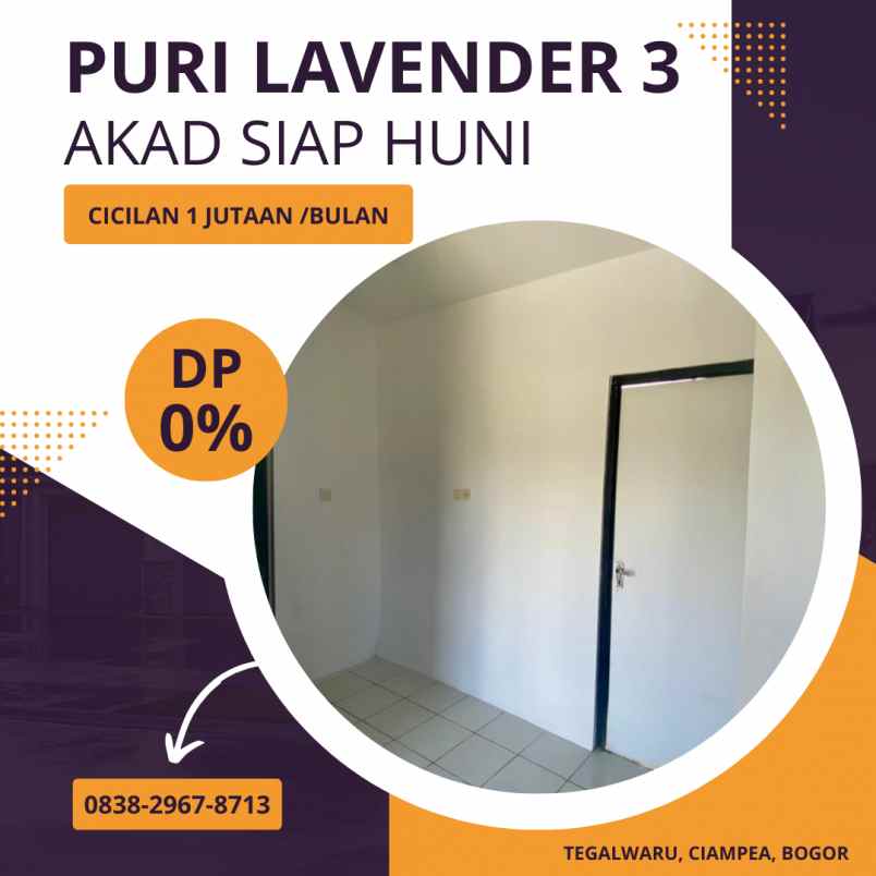 rumah subsidi 1 jutaan perbulan puri lavender bogor