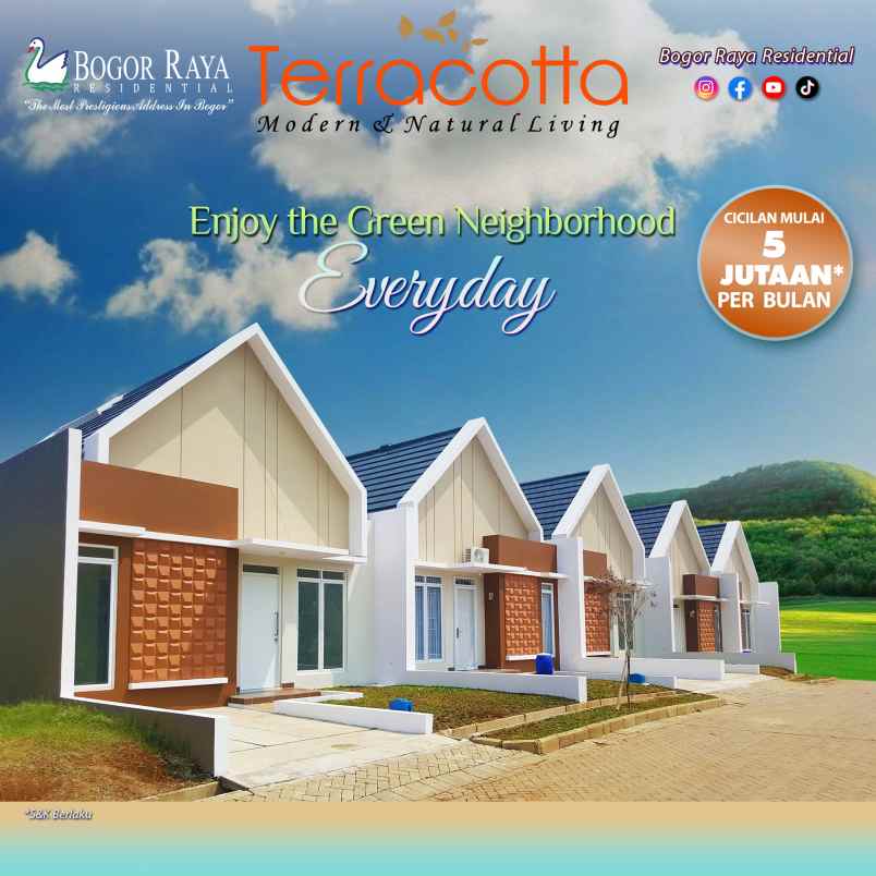 rumah terracotta iii bogor raya harga murah free ppn