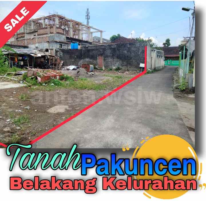 Tanah Strategis Kodya Yogyakarta Belakang Kelurahan Pakuncen Akses A
