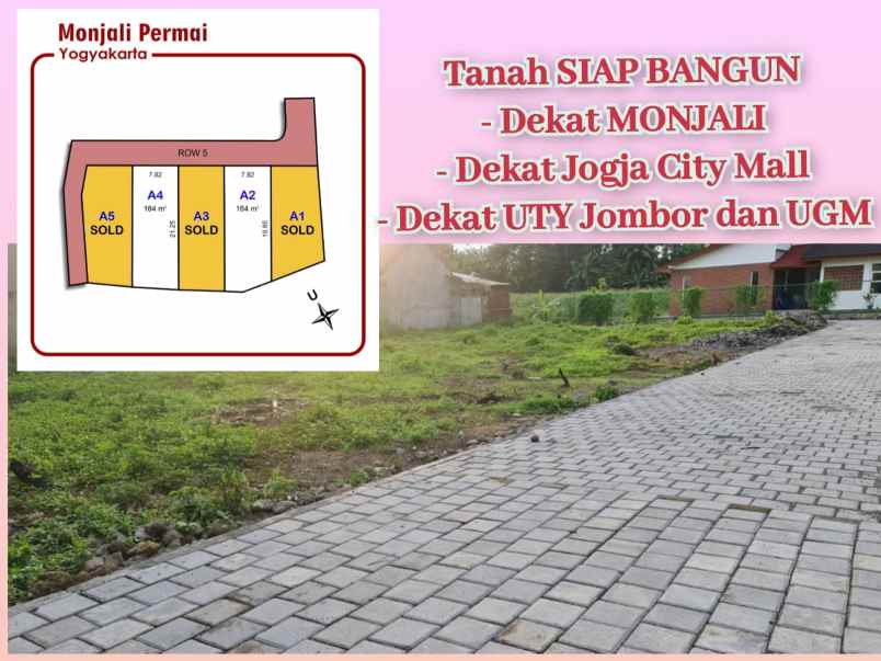 tanah jogja belakang monjali dekat jcm shm p unit