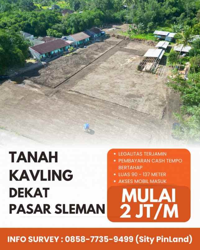 tanah kavling murah dekat pasar sleman