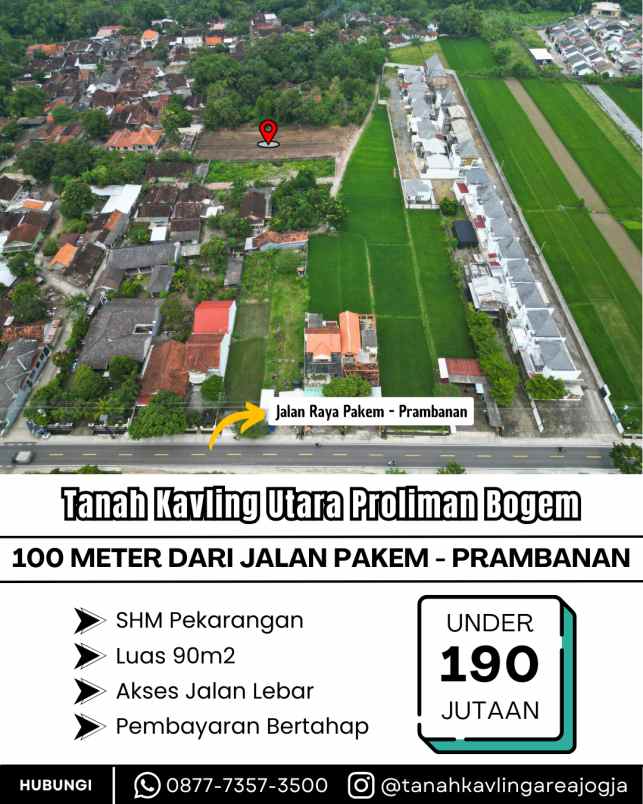 tanah kavling murah hanya 400 di utara proliman bogem