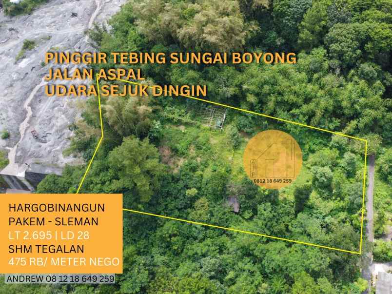 tanah pinggir jurang sungai boyong