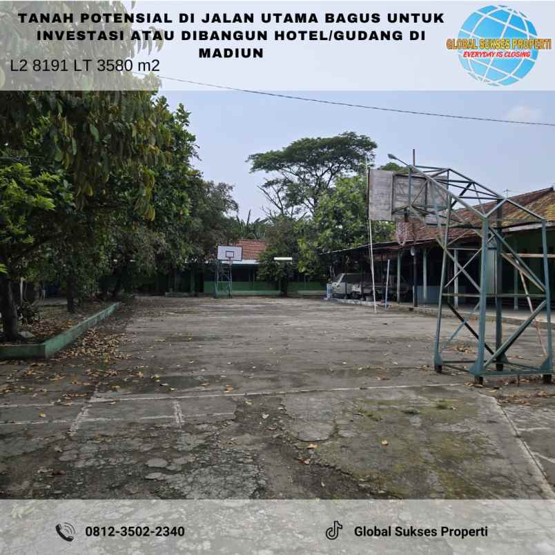 tanah potensial di jalan utama taman kota madiun