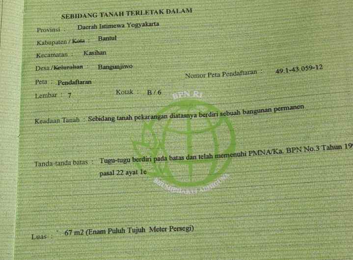 turun harga rumah 2 lantai area lemahdadi bangunjiwo